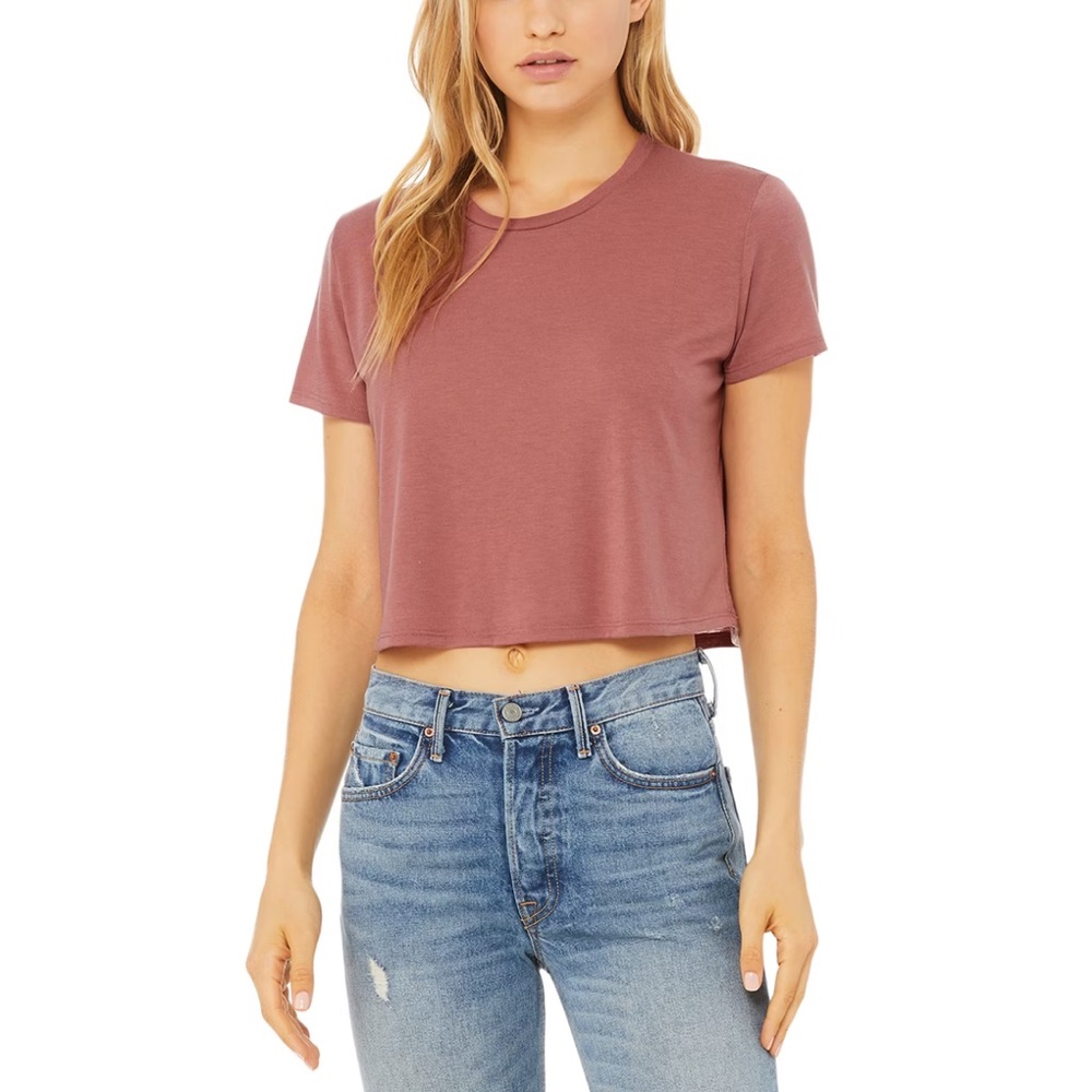 Bella Canvas Mauve Flowy Cropped T-Shirt
